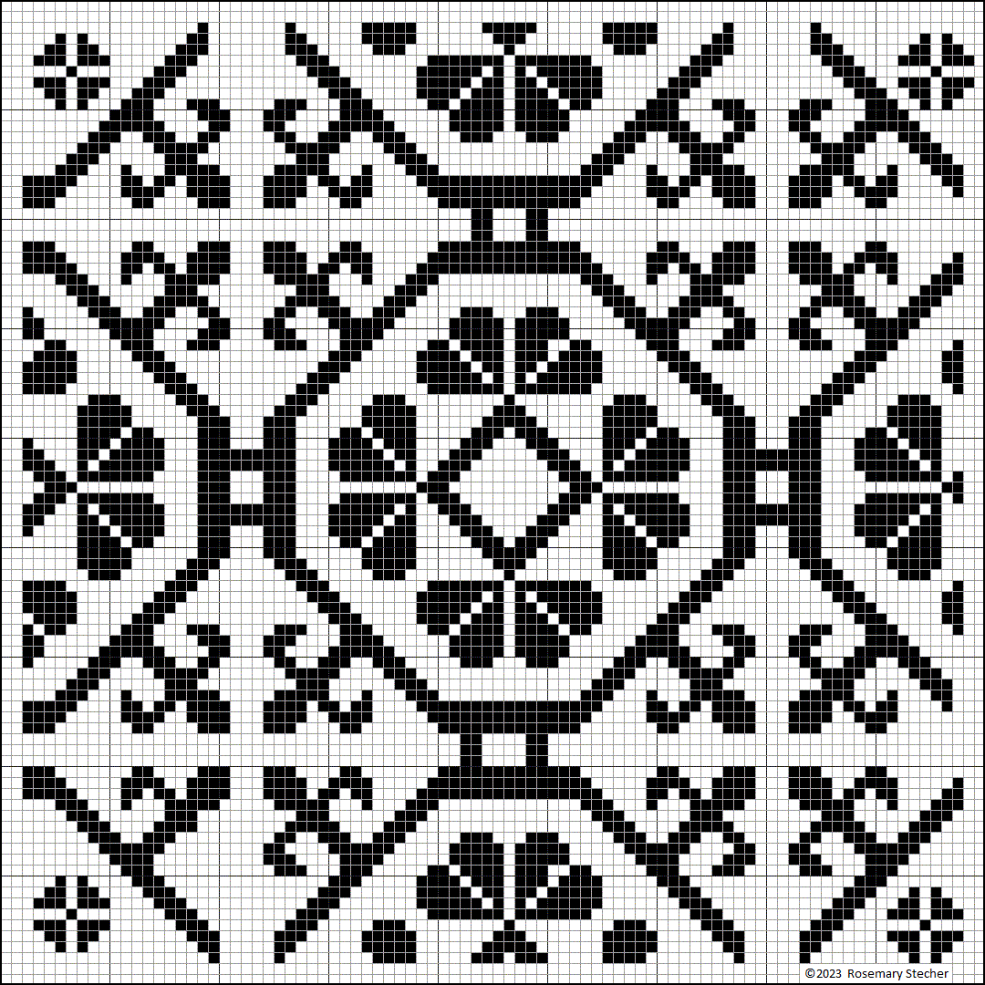 Chart for Double Running Stitch Embroidery