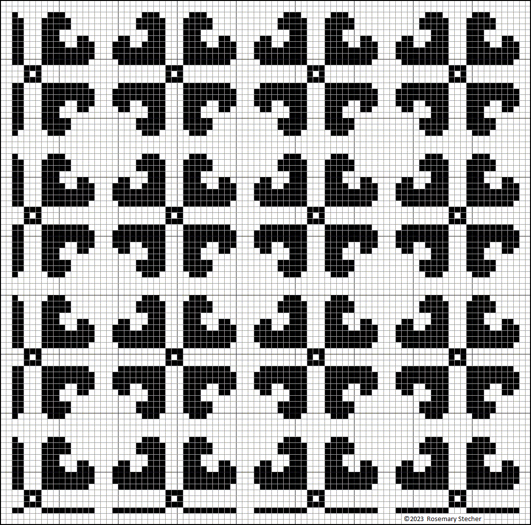 Chart for Double Running Stitch Embroidery