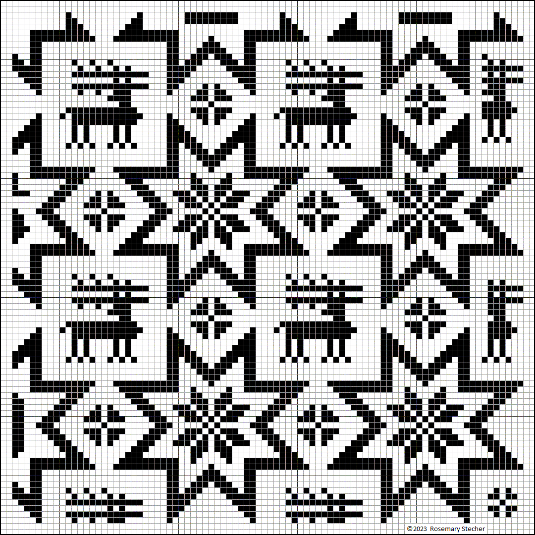 Chart for Double Running Stitch Embroidery