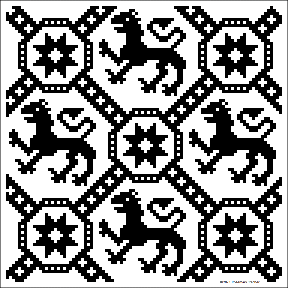 Chart for Double Running Stitch Embroidery