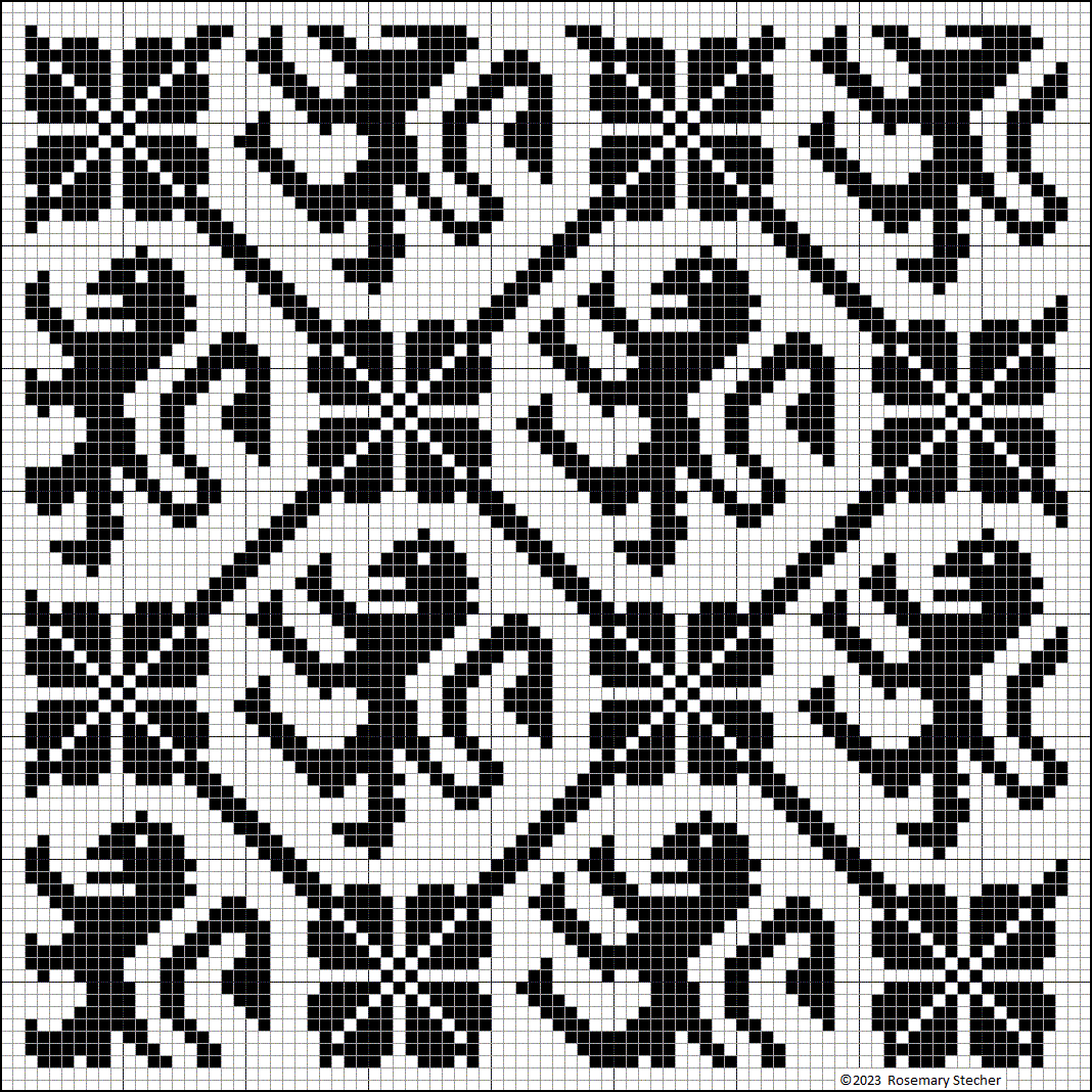 Chart for Double Running Stitch Embroidery