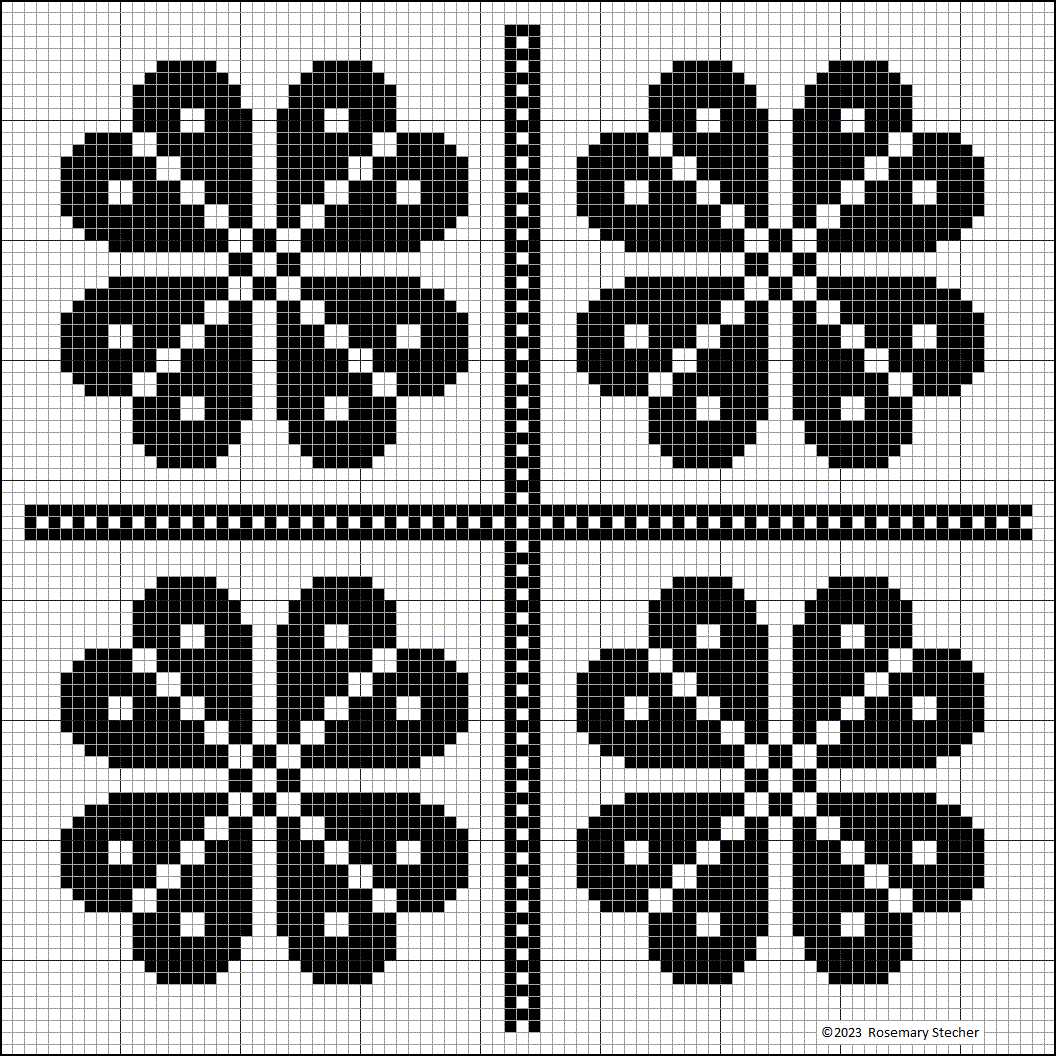 Chart for Double Running Stitch Embroidery