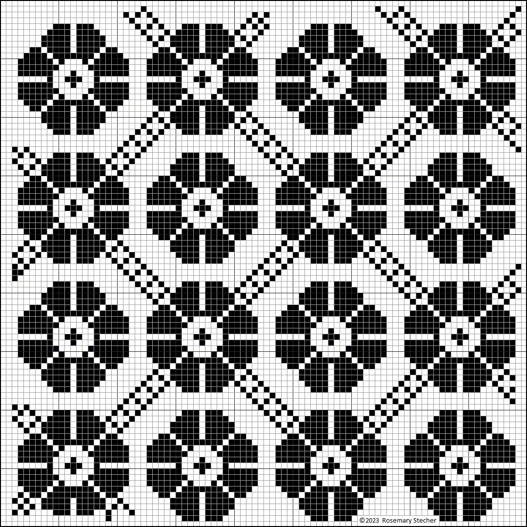 Chart for Double Running Stitch Embroidery