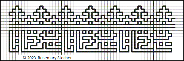 Chart for Double Running Stitch Embroidery
