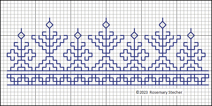 Chart for Double Running Stitch Embroidery