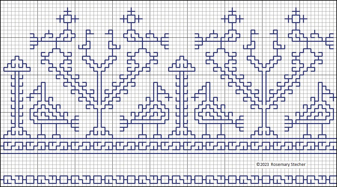 Chart for Double Running Stitch Embroidery