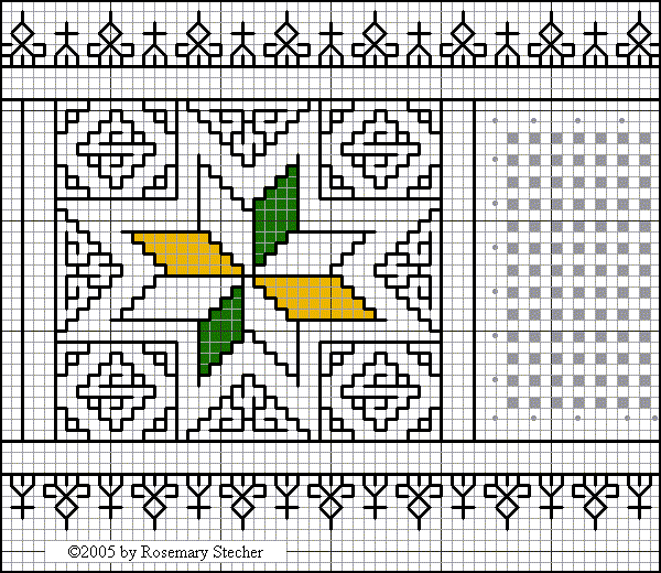 Chart for Double Running Stitch Embroidery