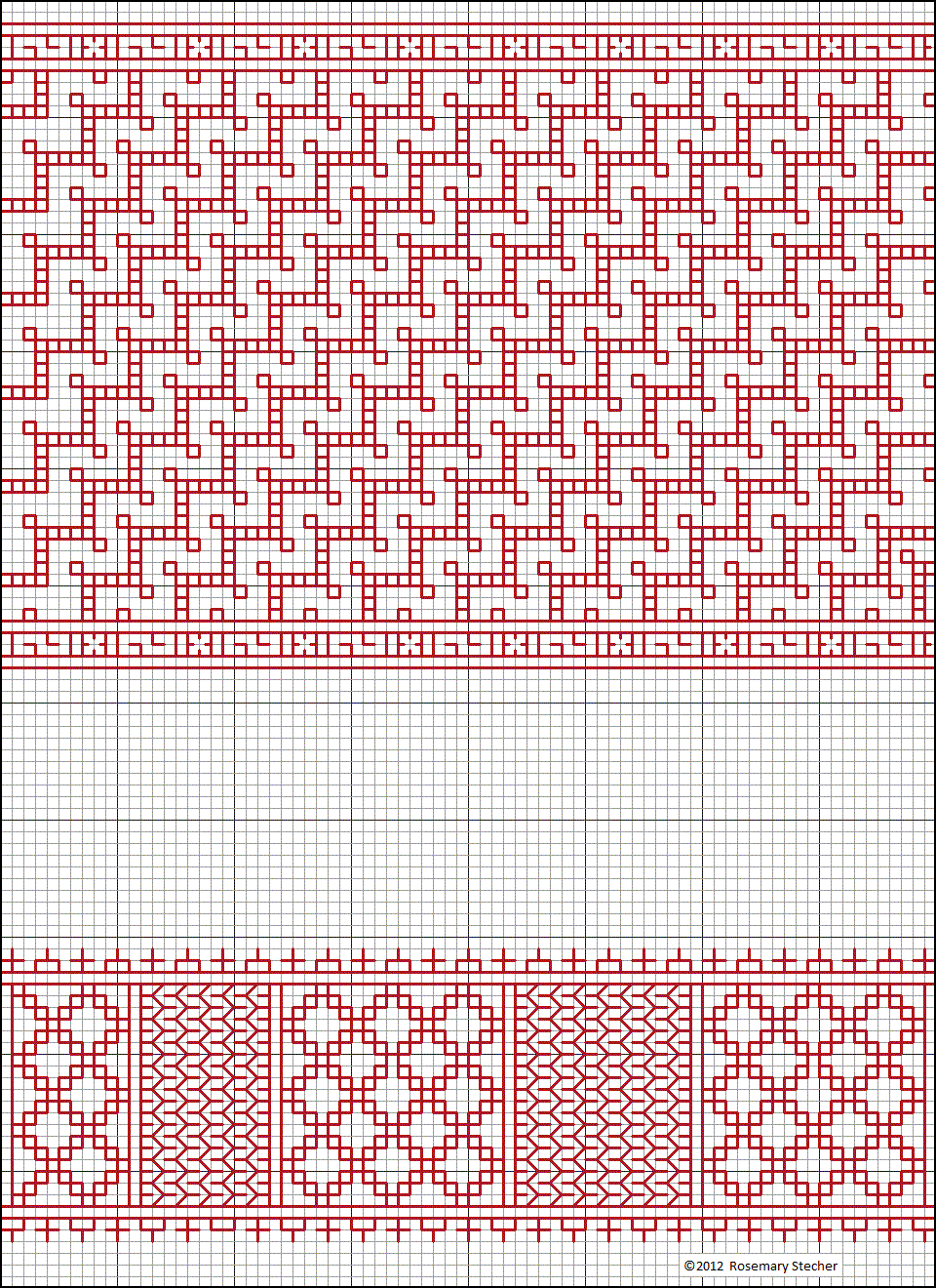 Chart for Double Running Stitch Embroidery