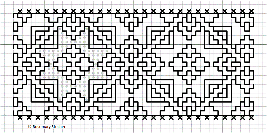 Chart for Double Running Stitch Embroidery