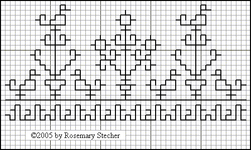 Chart for Double Running Stitch Embroidery