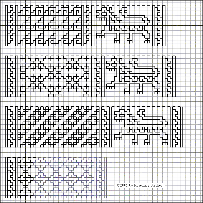 Chart for Double Running Stitch Embroidery