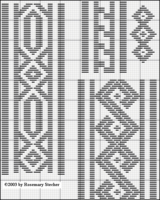 Chart for pattern darning